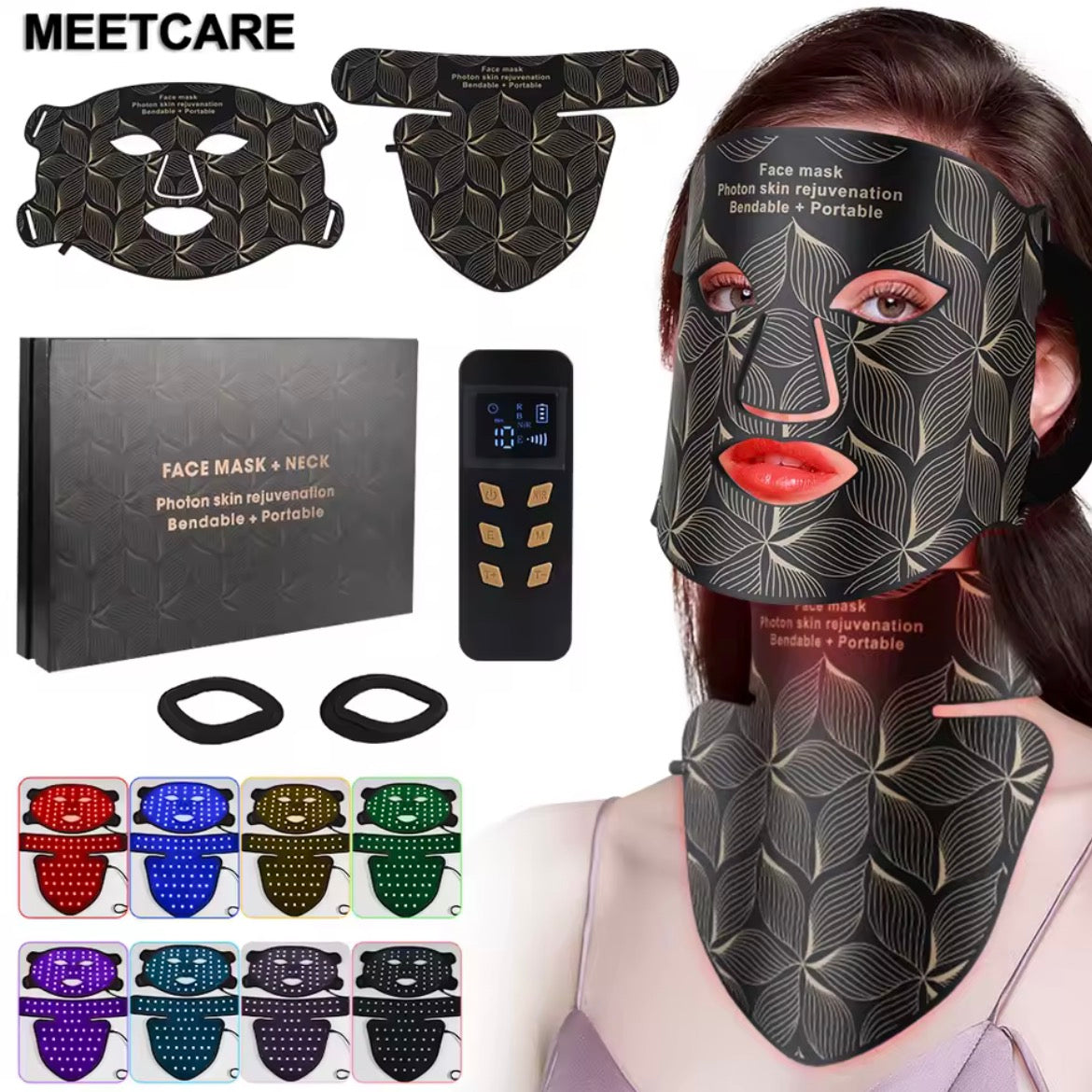 Glowify LED Face & Neck Therapy Mask – 7 Color Skin Rejuvenation